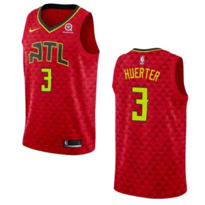 Hawks #3 Kevin Huerter Statement Jersey - Red - 49Native