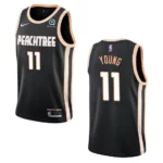 Hawks #11 Trae Young City Jersey - Black - 49Native