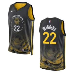 Warriors 2022-23 City Edition Andrew Wiggins Black Jersey Swingman - 49Native