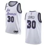 Lakers 2022-23 City Edition Damian Jones White Jersey Swingman - 49Native