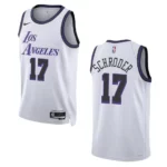 Lakers 2022-23 City Edition Dennis Schroder White Jersey Swingman - 49Native