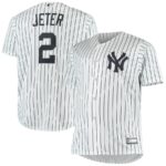 Derek Jeter New York Yankees Big & Tall Replica Player Jersey - White - 49Native
