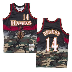 Hawks #14 Dewayne Dedmon Woodland Camo Jersey - Camo - 49Native