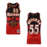 Hawks #55 Dikembe Mutombo Hardwood Classic Jersey - Red - 49Native