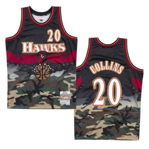 Hawks #20 John Collins Woodland Camo Jersey - Camo - 49Native