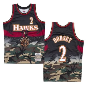 Hawks #2 Moses Malone Woodland Camo Jersey - Camo - 49Native