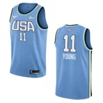 2019 Rising Star Hawks Trae Young Jersey - Blue - 49Native