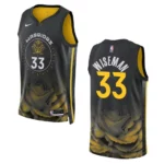 Warriors 2022-23 City Edition James Wiseman Black Jersey Swingman - 49Native