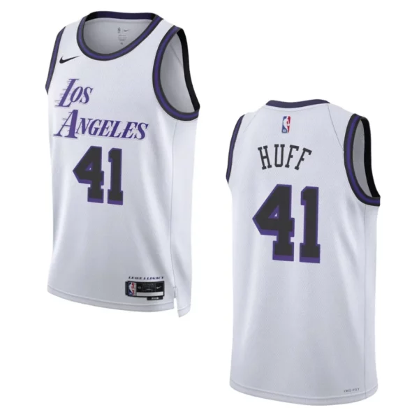 Lakers 2022-23 City Edition Jay Huff White Jersey Swingman - 49Native