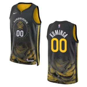 Warriors 2022-23 City Edition Jonathan Kuminga Black Jersey Swingman - 49Native