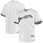 Milwaukee Brewers Majestic Home Official Cool Base Jersey - White - 49Native