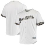 Milwaukee Brewers Majestic Team Official Jersey - White - 49Native