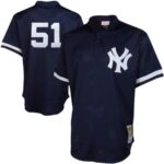 Bernie Williams New York Yankees Mitchell & Ness Cooperstown Mesh Batting Practice Jersey - Navy - 49Native