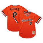 Cal Ripken Jr. Baltimore Orioles Mitchell & Ness 2001 Cooperstown Collection Throwback Jersey - Orange - 49Native