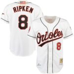 Cal Ripken Baltimore Orioles Mitchell & Ness Home Jersey - White - 49Native