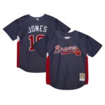 Chipper Jones Atlanta Braves Mitchell & Ness Cooperstown Collection 2007 Batting Practice Jersey - Navy - 49Native