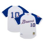 Chipper Jones Atlanta Braves Mitchell & Ness 2004 Cooperstown Collection Throwback Jersey - White - 49Native