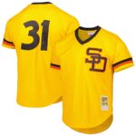 Dave Winfield San Diego Padres Mitchell & Ness Cooperstown Collection Mesh Batting Practice Jersey - Gold - 49Native