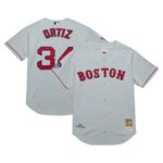 David Ortiz Boston Red Sox Mitchell & Ness 2004 Cooperstown Collection Throwback Jersey - Gray - 49Native
