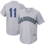 Edgar Martinez Seattle Mariners Mitchell & Ness Cooperstown Collection Mesh Batting Practice Jersey - Charcoal - 49Native