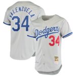 Fernando Valenzuela Los Angeles Dodgers Mitchell & Ness Road 1981 Cooperstown Collection Jersey - Gray - 49Native