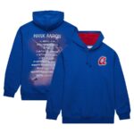Hank Aaron Atlanta Braves Mitchell & Ness Vintage Logo Name & Number Pullover Hoodie - Royal - 49Native