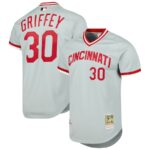 Ken Griffey Jr. Cincinnati Reds Mitchell & Ness 2004 Cooperstown Collection Throwback Jersey - Gray - 49Native