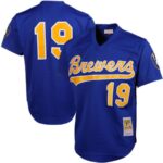 Robin Yount Milwaukee Brewers Mitchell & Ness Cooperstown Mesh Batting Practice Jersey - Royal - 49Native