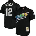 Wade Boggs Tampa Bay Rays Mitchell & Ness Cooperstown Collection 1991 Mesh Batting Practice Jersey - Black - 49Native