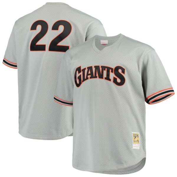 Will Clark San Francisco Giants Mitchell & Ness Big & Tall Cooperstown Collection Mesh Batting Practice Jersey - Gray - 49Native