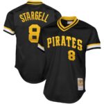 Willie Stargell Pittsburgh Pirates Mitchell & Ness Cooperstown Collection Big & Tall Mesh Batting Practice Jersey - Black - 49Native
