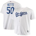 Mookie Betts Los Angeles Dodgers Big & Tall Replica Player Jersey - White - 49Native