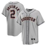 Alex Bregman Houston Astros Nike Road Replica Player Name Jersey - Gray - 49Native