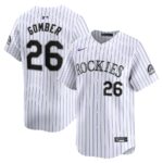 Austin Gomber Colorado Rockies Nike Home Limited Player Jersey - White - 49Native