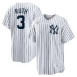 Babe Ruth New York Yankees Nike Home Cooperstown Collection Player Jersey - White - 49Native