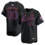 New York Mets Nike  Alternate Limited Custom Jersey - Black - 49Native