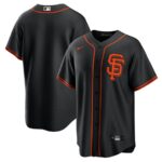 San Francisco Giants Nike Alternate Replica Team Jersey - Black - 49Native