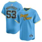 Brandon Woodruff Milwaukee Brewers Nike City Connect Limited Player Jersey - Powder Blue - 49Native