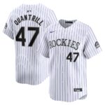 Cal Quantrill Colorado Rockies Nike Home Limited Player Jersey - White - 49Native
