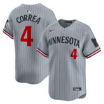 Carlos Correa Minnesota Twins Nike Road Limited Player Jersey - Gray - 49Native