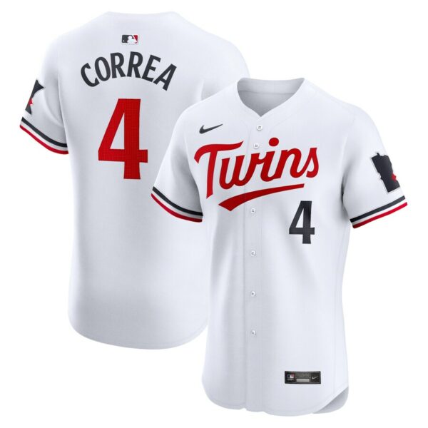 Carlos Correa Minnesota Twins Nike Home Elite Jersey - White - 49Native