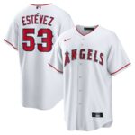 Carlos Estévez Los Angeles Angels Nike Home  Replica Player Jersey - White - 49Native