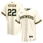 Christian Yelich Milwaukee Brewers Nike Alternate Replica Player Jersey - Cream - 49Native
