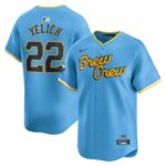 Christian Yelich Milwaukee Brewers Nike City Connect Limited Player Jersey - Powder Blue - 49Native
