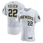 Christian Yelich Milwaukee Brewers Nike Alternate Player Jersey - White - 49Native