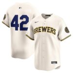 Milwaukee Brewers Nike 2024 Jackie Robinson Day Home Limited Jersey - Cream - 49Native