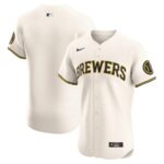 Milwaukee Brewers Nike Home Elite Jersey - Cream - 49Native
