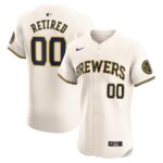 Milwaukee Brewers Nike Home Elite Pick-A-Player Retired Roster Jersey - Cream - 49Native
