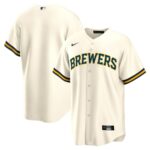 Milwaukee Brewers Nike Home Replica Team Jersey - Cream - 49Native
