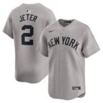 Derek Jeter New York Yankees Nike Away Limited Player Jersey - Gray - 49Native